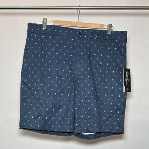 Walter Hagen Performance 11 Printed Golf Shorts, Mens W30 Navy Tiny Icons NEW